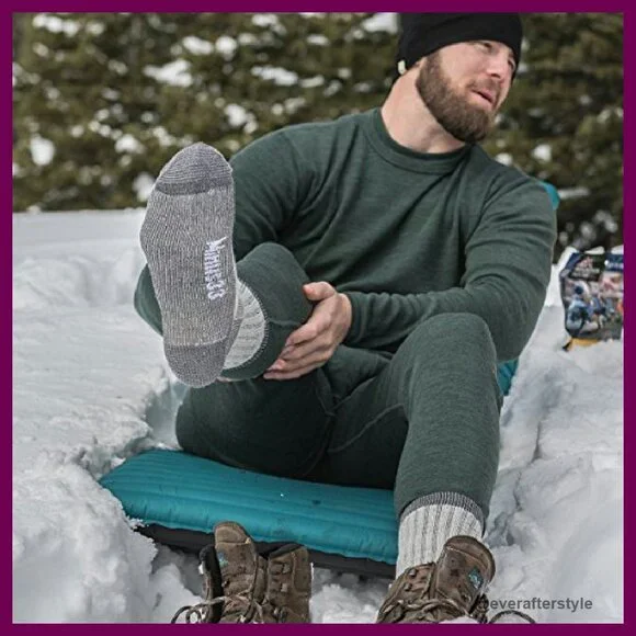 Merino Wool Base Layer Pants Thermal Long Johns Classic Fit Midweight